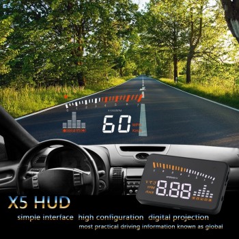 GEYIREN 3 Inch X5 OBD2 HUD Display Car Water Temperature Speedometer Hud Head Up Display Electronic Hud Cars Free Shipping 2016