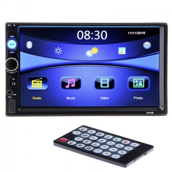 Universal 2 Din Car DVD Double Din Car Video Player Touch Screen Panel Car Audio Player 7010B Support FM/MP5/USB/AUX/Bluetooth