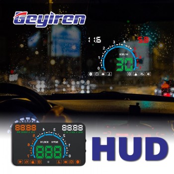 GEYIREN E350 OBD2 II HUD Car Display 5.8 Inch Screen Easy Plug And Play Overspeed Alarm Fuel Consumption display hud projector