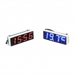 DC3.8-30V 3 in 1 Car Vehicle Digital Tube LED Voltmeter Thermometer Time Automobile Table Clocks Dial