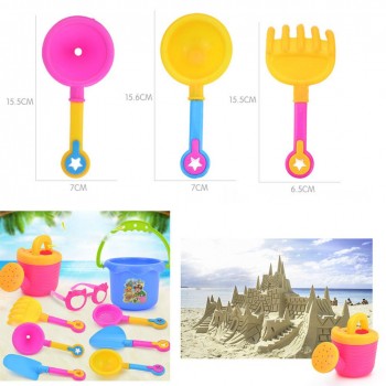 9Pcs/Set Simulate Kettle Bucket Shovel Funnel Glasses Beach Seaside Water Sand Play Toys