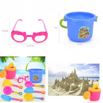 9Pcs/Set Simulate Kettle Bucket Shovel Funnel Glasses Beach Seaside Water Sand Play Toys