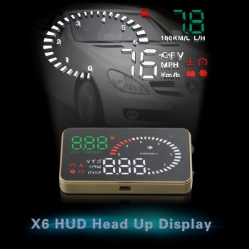 Windshield Project Car hud head up display OBD2 Digital car speedometer Fuel Consumption X6 3 speedometer Car styling