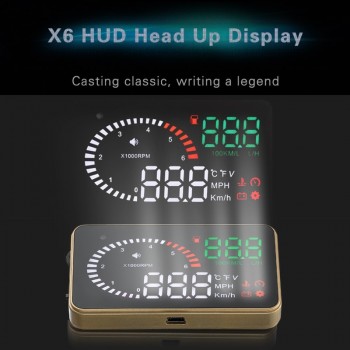 Windshield Project Car hud head up display OBD2 Digital car speedometer Fuel Consumption X6 3 speedometer Car styling