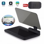 Head-up Display GPS Navigation Car Dash Mount Cell Phone Holder Reflective Film, Vehicle HUD Smartphone Holder Mount for iPhone