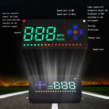 GEYIREN A2 display head up display gps Digital Car Speedometer Auto Windshield Project Speedometer GPS hud head up display cars