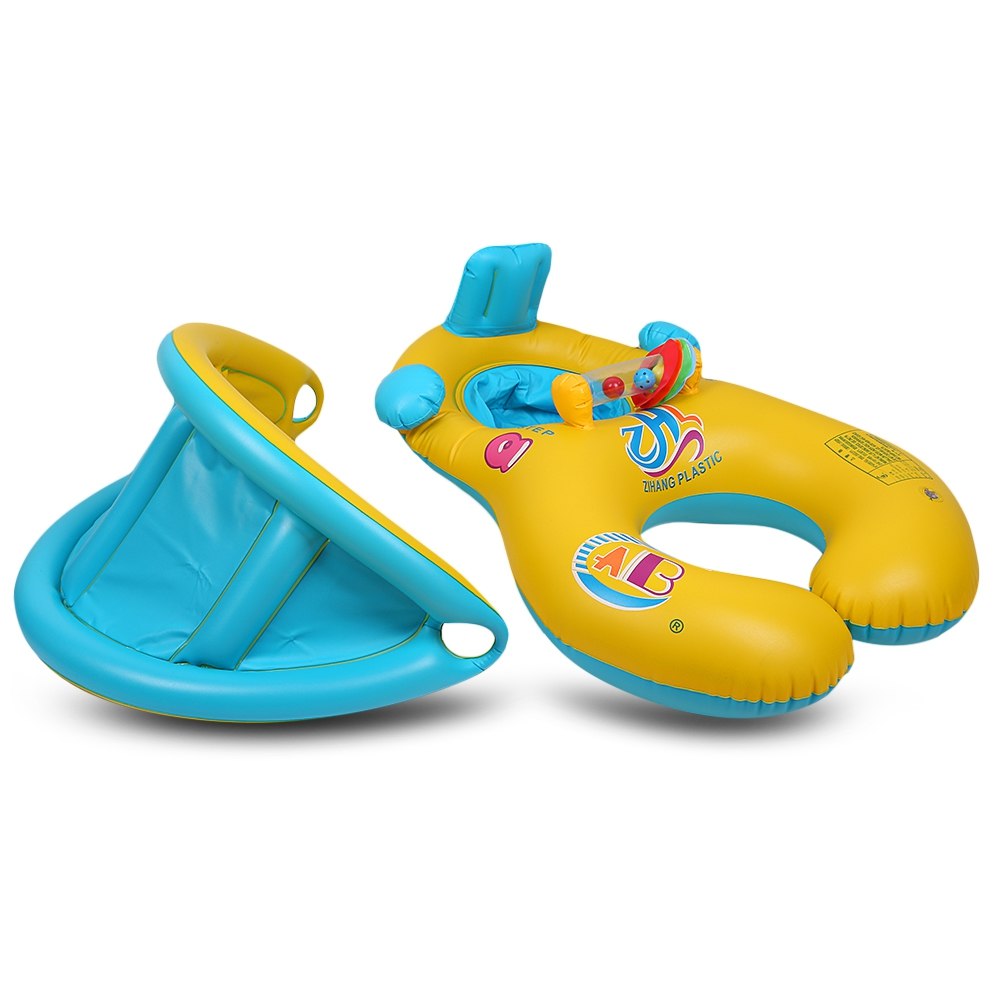 Inflatable Mother Baby Swim Float Ring Kids Seat Double Person Swimming Soft Ring Swimming Circle Babyfloat Accessories piscine