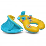 Inflatable Mother Baby Swim Float Ring Kids Seat Double Person Swimming Soft Ring Swimming Circle Babyfloat Accessories piscine