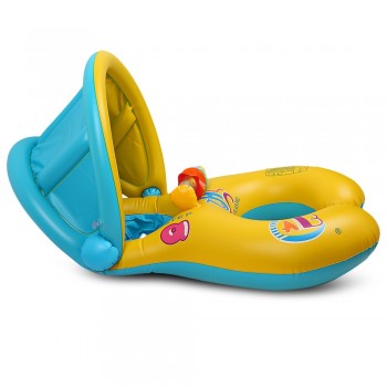 Inflatable Mother Baby Swim Float Ring Kids Seat Double Person Swimming Soft Ring Swimming Circle Babyfloat Accessories piscine