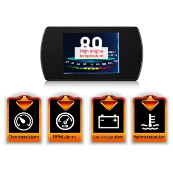 P12 4.3 Inch LCD Car Head Up Display HUD OBD 2 On-Board Computer Multifunction  hud Display Car Electronics Car Speedometer