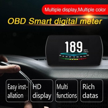 P12 4.3 Inch LCD Car Head Up Display HUD OBD 2 On-Board Computer Multifunction  hud Display Car Electronics Car Speedometer