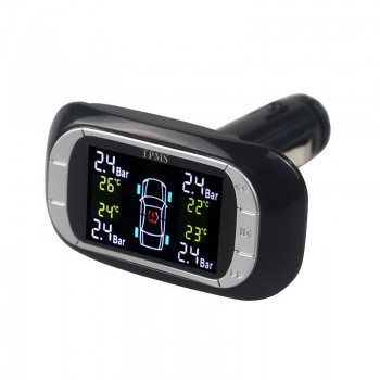 Newest HUD Car Display Tire Pressure Warning Sign Car HD HUD Display Alarm Car Charger Digital LCD Display Wireless Tire Pressur