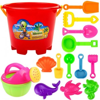 shaunyging # 4024    14pcs Beach Tools Set Sand Playing Toys Kids Fun Water Beach Seaside Tools Gifts