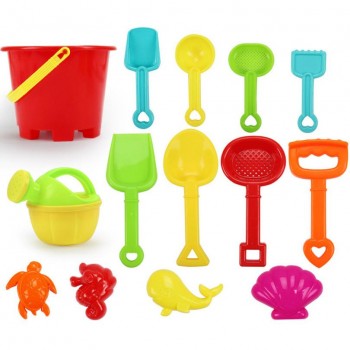 shaunyging # 4024    14pcs Beach Tools Set Sand Playing Toys Kids Fun Water Beach Seaside Tools Gifts