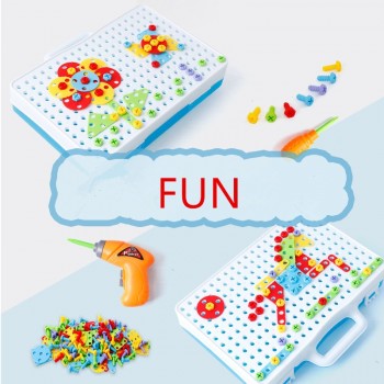 Young Children Drill Nut Disassembly Pair Combination Tool Do It Disassembly Screw Puzzle Play House Toys