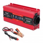 LCD display Solar Adapter dual USB 1500W and 2000W Car Power Inverters DC 12V to AC 220V Modified Sine Wave EU universal socket