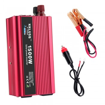 Car Inverter 1500 W DC 12 V to AC 110 V Power Inverter Charger Converter Sturdy and Durable Vehicle Power Supply Switch