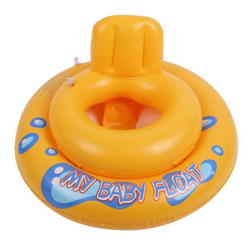 Baby Inflatable Float Circle Ring Safety Cartoon Thicken PVC Dual Air Chamber Swimming Pool Ring Seat Float Boat Water Kids Toy