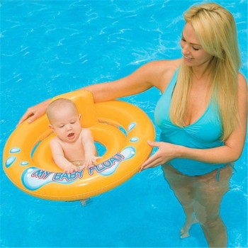 Baby Inflatable Float Circle Ring Safety Cartoon Thicken PVC Dual Air Chamber Swimming Pool Ring Seat Float Boat Water Kids Toy