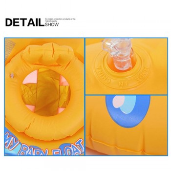 Baby Inflatable Float Circle Ring Safety Cartoon Thicken PVC Dual Air Chamber Swimming Pool Ring Seat Float Boat Water Kids Toy