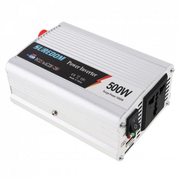 500W Car Inverter DC 12V 24V to AC 220V 110V USB Auto Power Inverter Adapter Charger Voltage Transformer Peak Power 1000W