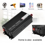 2000W Peak Car Power Inverter DC 12V/24V to AC 220V Charger Converter Black Vehicle Power Supply Switch High Quality Accessory