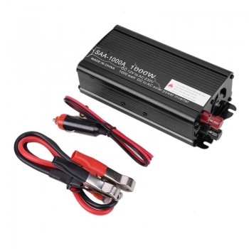 2000W Peak Car Power Inverter DC 12V/24V to AC 220V Charger Converter Black Vehicle Power Supply Switch High Quality Accessory