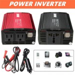 300W Power Inverter 12 V to AC 110/220 Volt  2 USB Max 600 Watt Modified Sine Wave  LCD Digital Car Charge Converter Transformer