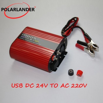 DC 24V to AC 220V/ 12V to AC 220V/   500W DC 24V to AC 110V/ Power Inverter DC 12V to AC 110V/ Red Oval Power Inverter