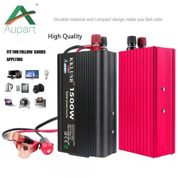 Converter DC 12 V to AC 220 V 700 W Peak Power 1500 W 50Hz Sine Wave Inverter with 3.1 A 2 USB Car Adapter Sturdy and Durable