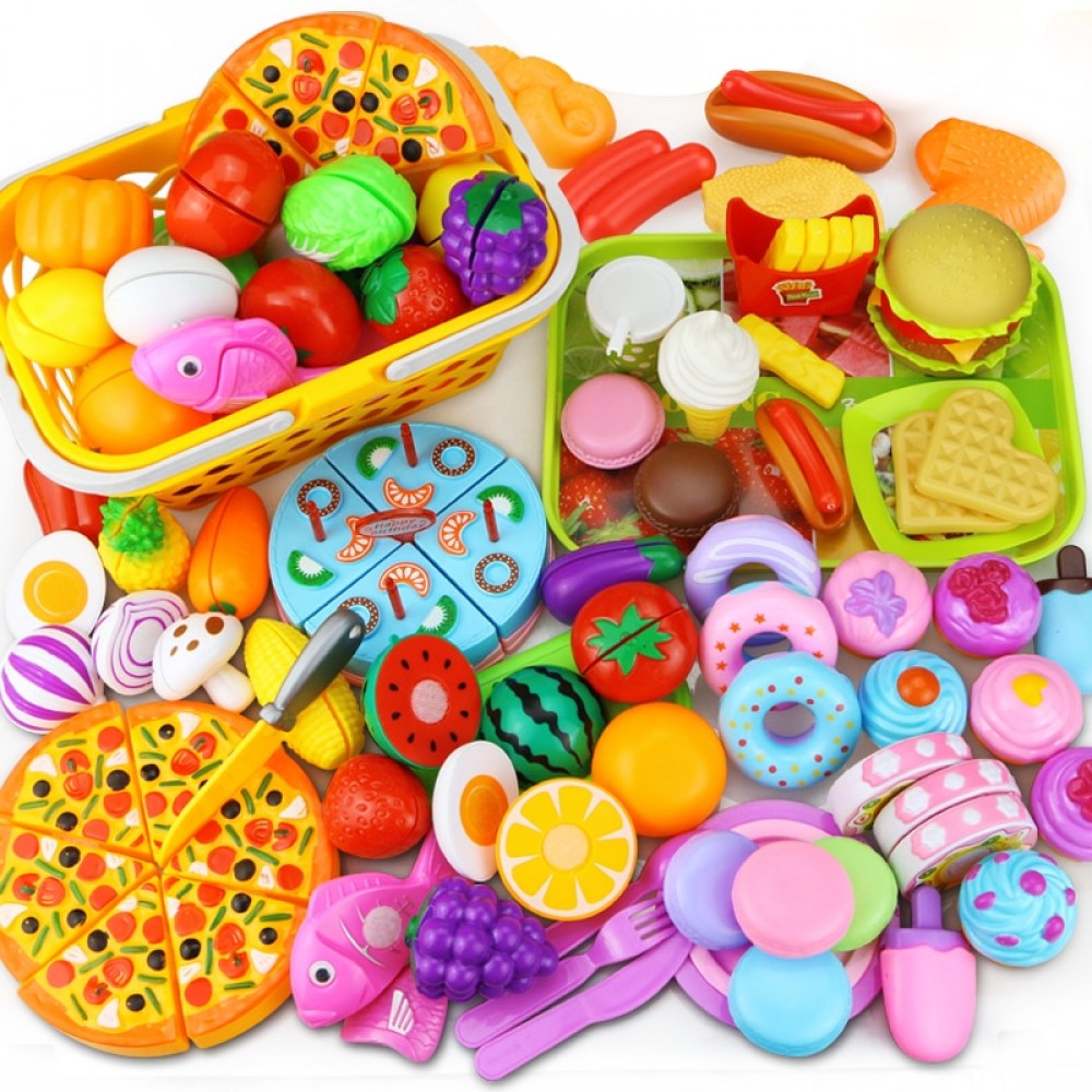 12-31PCS Cutting Fruit Vegetable Food Pretend Play Do House Toy Childrens Kitchen Kawaii Educational Toys Gift for Girl Kids