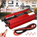 2000W Car LCD Solar Power Inverter DC 12V to AC 110V/230V Modified Sine Wave Converter Adapter Portable Car Vehicles Electronics