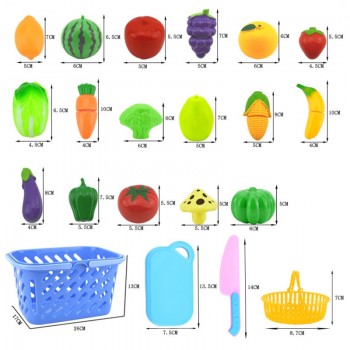 6Pc/set Plastic Kitchen Food Fruit Vegetable Cutting Toys Cook Cosplay Educational Safety Children Kitchen Toys For Children P20