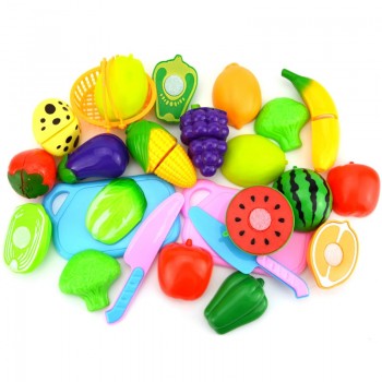 6Pc/set Plastic Kitchen Food Fruit Vegetable Cutting Toys Cook Cosplay Educational Safety Children Kitchen Toys For Children P20