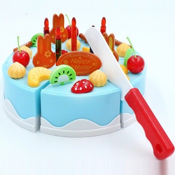 38 pcs Safe ABS Plastic Kitchen Toy Fruit Birthday Cake Cutting Kids Pretend Play Role Educational Girl DIY De Juguete Boy Gift