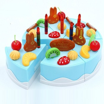 38 pcs Safe ABS Plastic Kitchen Toy Fruit Birthday Cake Cutting Kids Pretend Play Role Educational Girl DIY De Juguete Boy Gift