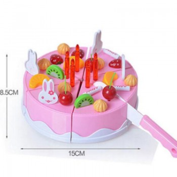 38 pcs Safe ABS Plastic Kitchen Toy Fruit Birthday Cake Cutting Kids Pretend Play Role Educational Girl DIY De Juguete Boy Gift