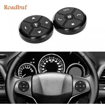 Universal Car Steering Wheel Remote Control Key Music Wireless DVD GPS Navigation Radio Control Buttons Black