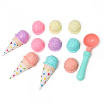 17Pcs Simulation Ice Cream Play Set Pretend Play Toys Educational Kid Kitchen Set Fun Miniature Toys for Children