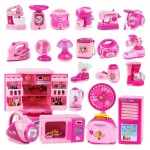 Baby Girls Pretend Play Toys Mini Kitchen Toys Light-up amp; Sound Simulation Household Appliances Plastic Kids Cooking Model