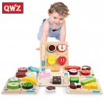 Wooden Toy Kitchen Cut Fruits Vegetables Dessert Kids Cooking Kitchen Toy Food Pretend Play Puzzle Educational Toys for Children