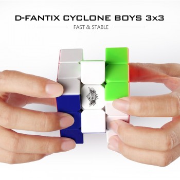 D-FantiX Cyclone Boys 3x3x3 Magic Cube Professional Speed Cubes 3x3 Puzzles 3 by 3 Speedcube (56mm)