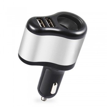 EAFC 12V-24V Car Dual USB Charger Cigarette Lighter Socket Car Charger Adapter 5V 3.1A Charge for iPhone MP3 DVR Pad