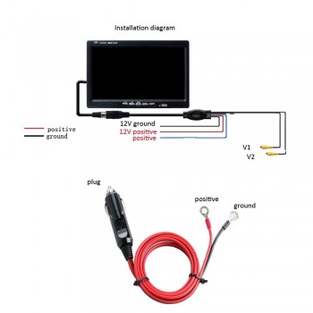 Podofo Cigarette Lighter Adapter 12V 15A Male Plug Car Charger with 0.5M/4.5M Power Cable Wire for Car / Air pump / Electric Cup