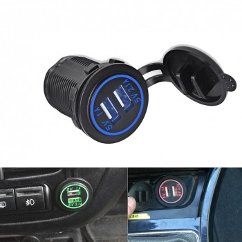 5V Universal Car Charger USB Vehicle DC12V-24V Waterproof Dual USB Charger Cigarette Lighter Adapter Socket 2.1A/1A For Iphone