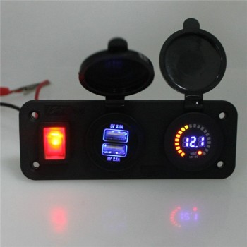 12V 24V cigarette socket car lighter with Led 12V Dual Socket USB adapter charger with car cigarette light DC 5 V 1A