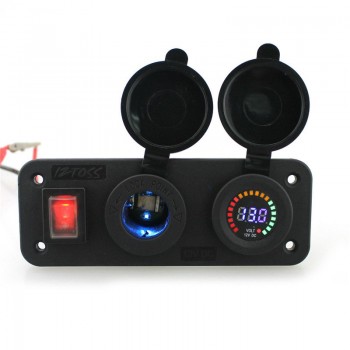 12V 24V cigarette socket car lighter with Led 12V Dual Socket USB adapter charger with car cigarette light DC 5 V 1A