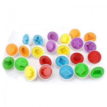 6Pcs/set New Learning Education Toys Mixed Shape Wise Pretend Puzzle Smart Eggs Baby Kid Learning Kitchen Toys Tool