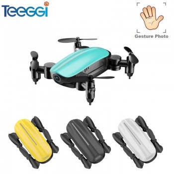 Teeggi T10 Mini Drone with Camera HD Foldable WiFi FPV RC Quadcopter Headless Mode Altitude Hold VS S9 Micro Pocket Selfie Dron