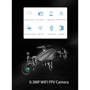 Teeggi T10 Mini Drone with Camera HD Foldable WiFi FPV RC Quadcopter Headless Mode Altitude Hold VS S9 Micro Pocket Selfie Dron